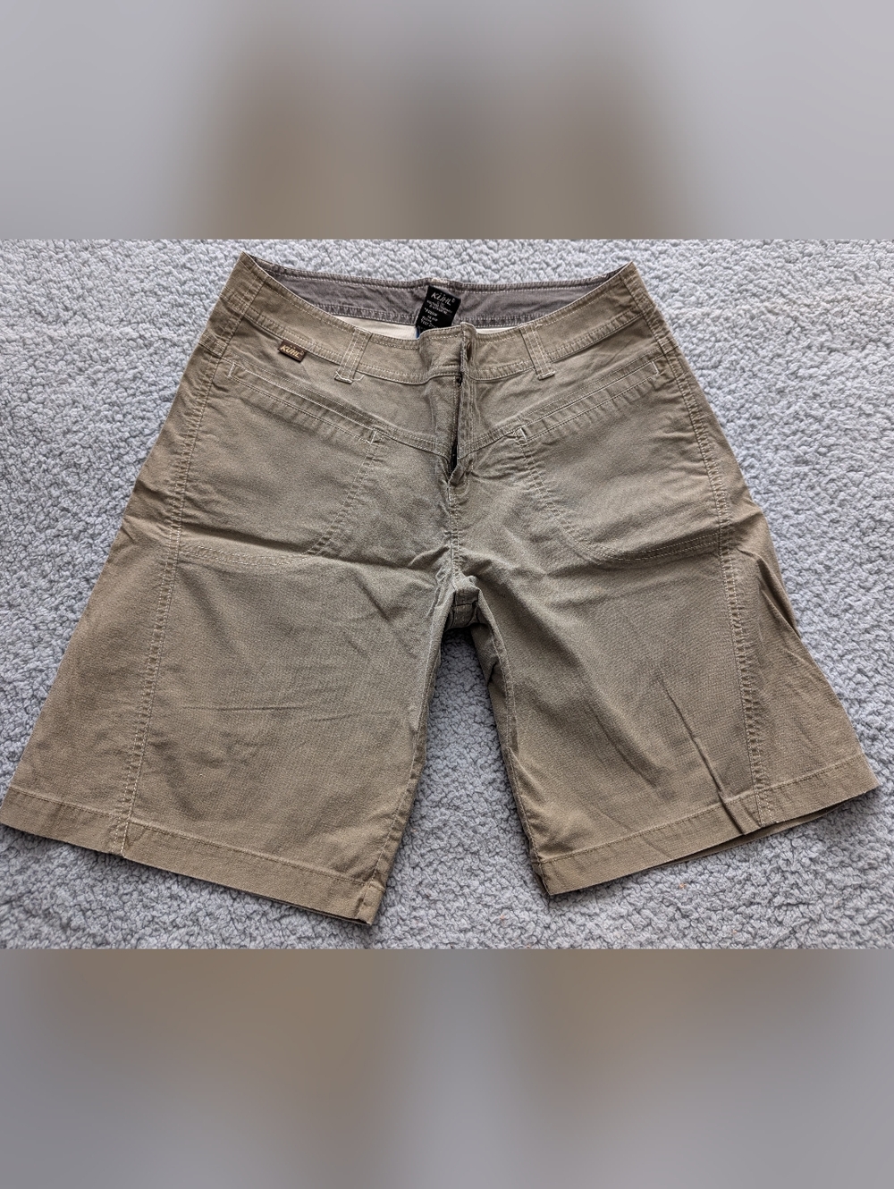 Women's KÜHL Khaki Shorts Canvas Utility Shorts Sz.10  9.5"Inseam